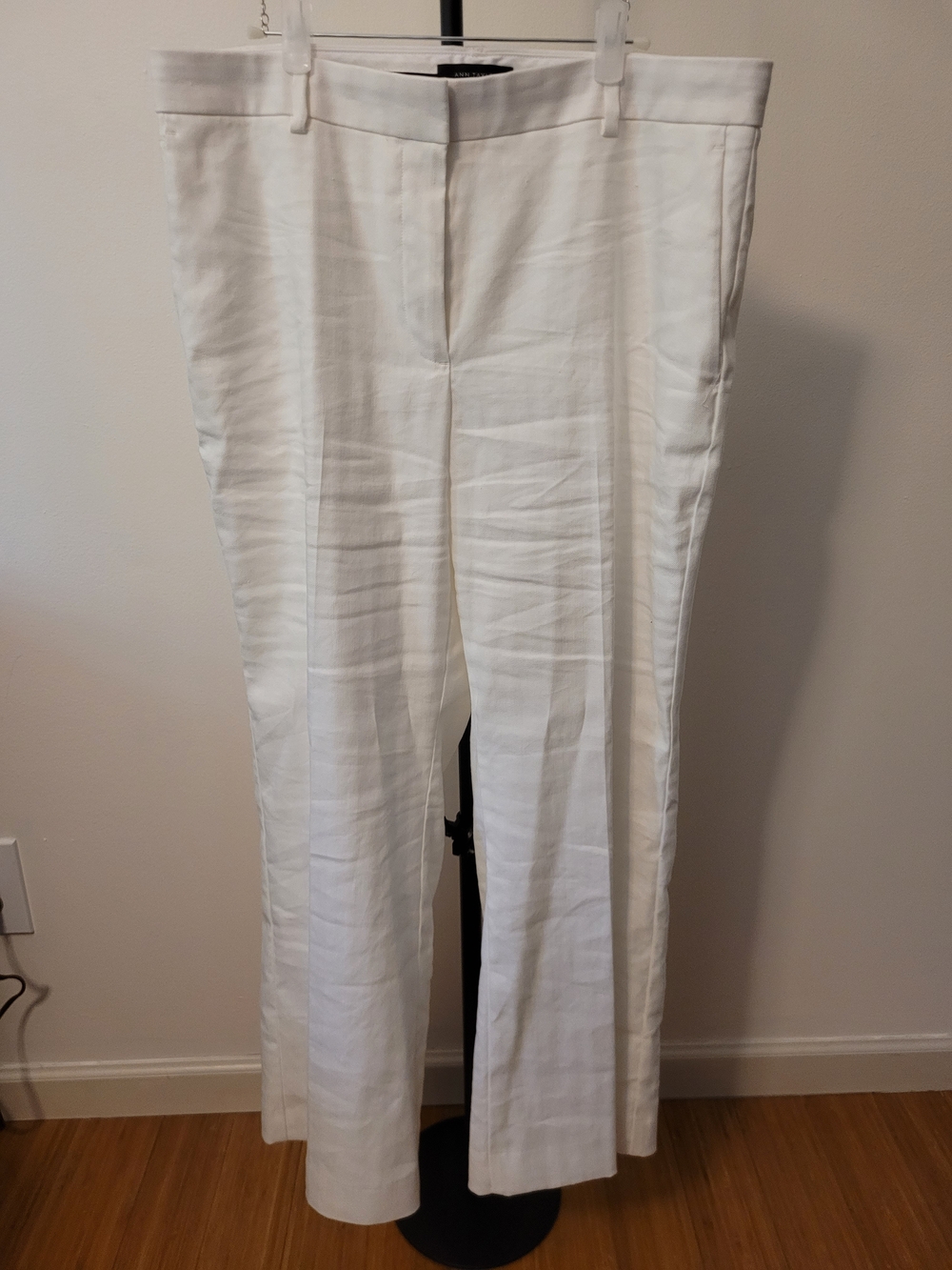 Ann Taylor White Wide Leg Trousers